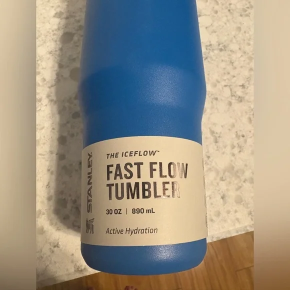 NWT & box STANLEY 30oz Stainless Steel Iceflow Fast Flow Tumbler, azure blue - Picture 4 of 16